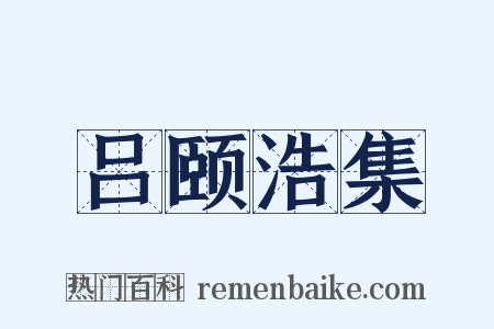 吕颐浩集是什么意思的图片